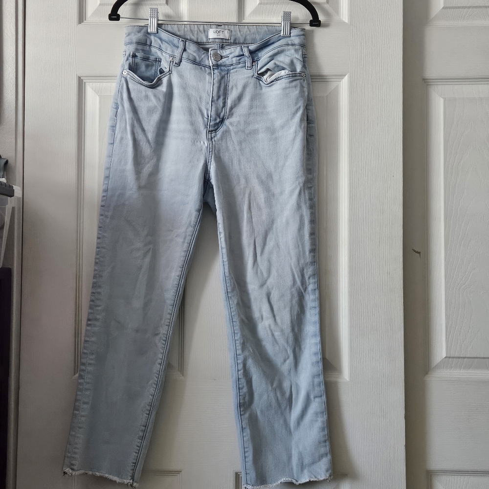 Loft Curvy Petite High Rise Straight Leg, Size 6